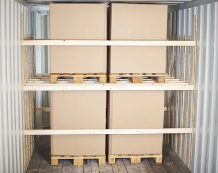 Sicherung der Ladung für LKW-Container mit dem Corfex Containerstausystem